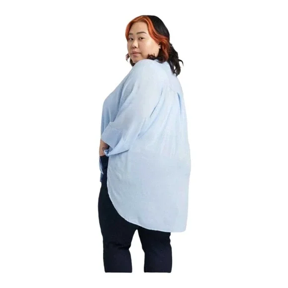 Universal Standard Light Blue Blouse - Picture 3 of 12